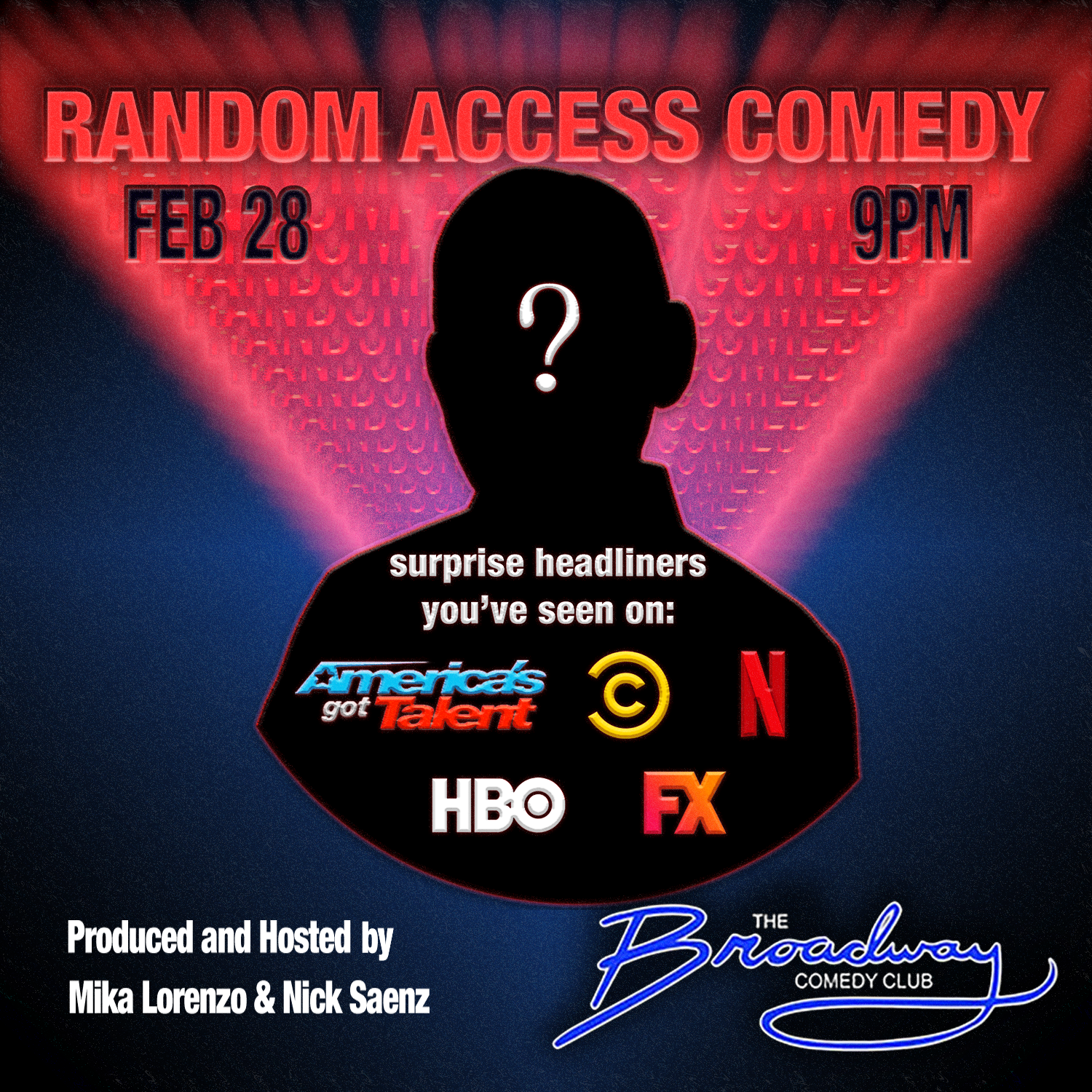 RANDOM ACCESS COMEDY SHOWCASE flier