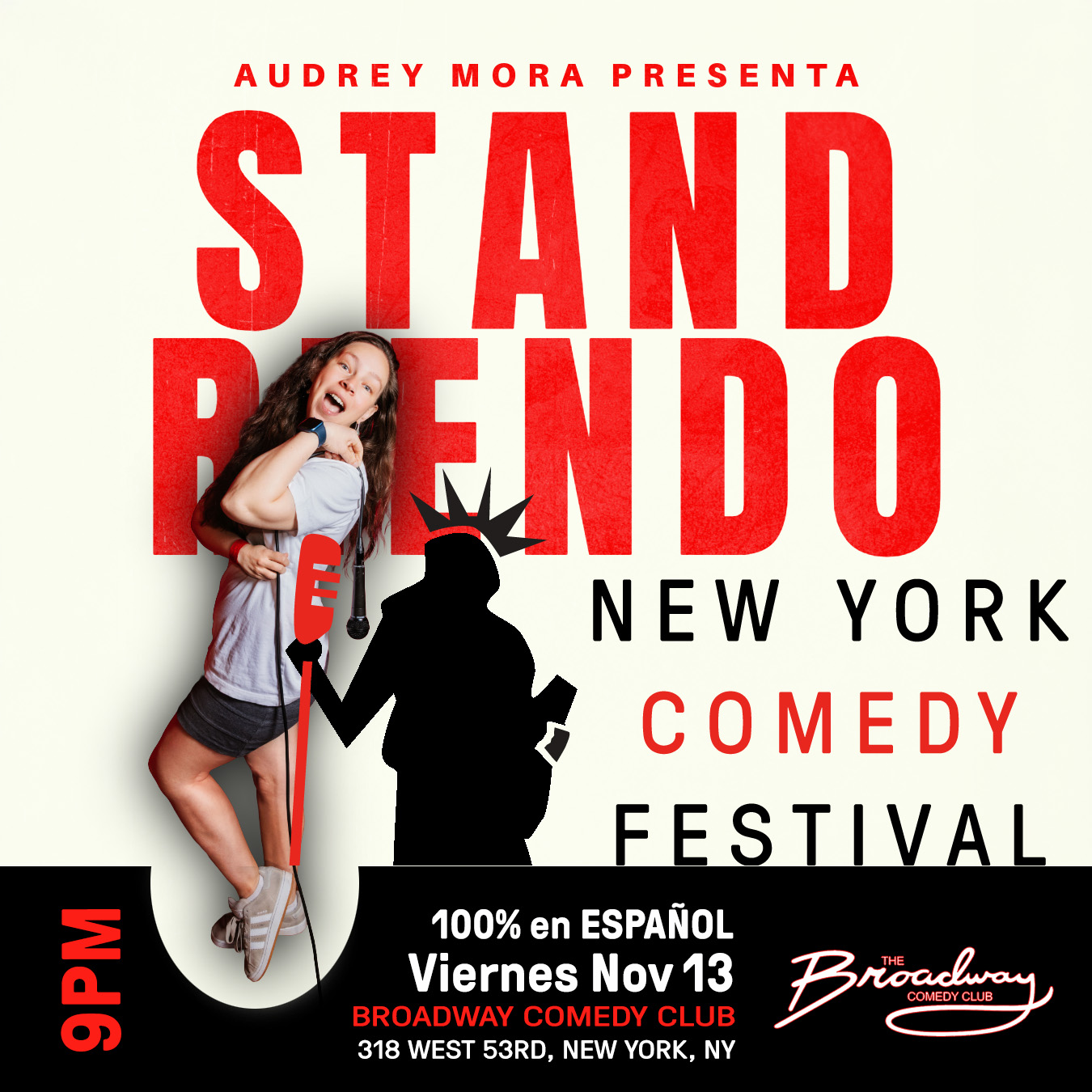 Photo of Audrey Mora Presenta:  STANDRIENDO – EL SHOWCASE ¡Parte Del NEW YORK COMEDY FESTIVAL!